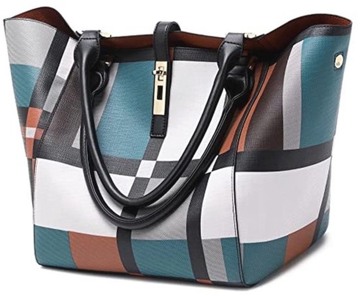 Dames Crossbody Tote Bag - Schoudertassen van Leer met Korte Hengsels