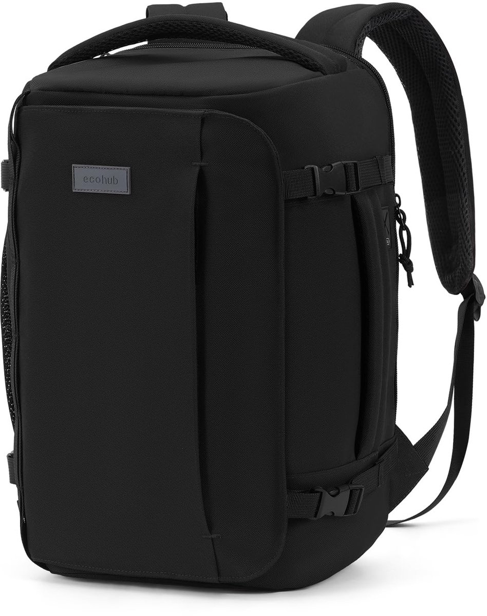 ECOHUB Handbagage 40x20x25, Ryanair Reisrugzak, 3D Laptopvak 14/15,6 inch - ShopVlot