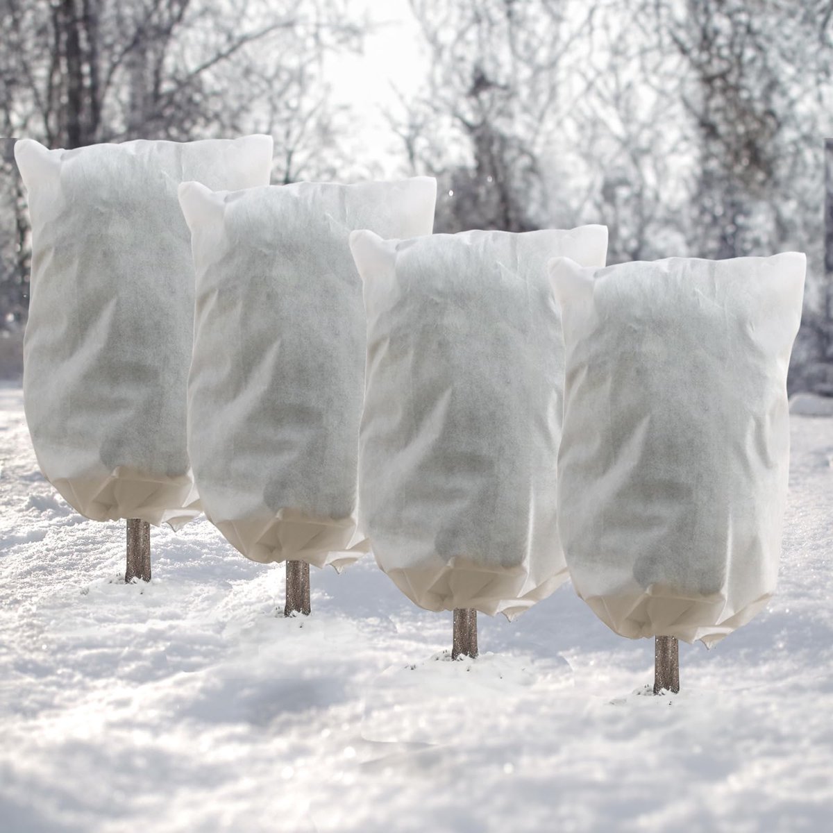 Winterbeschermingszak - Voor potplanten - 4 stuks - 80x120 cm