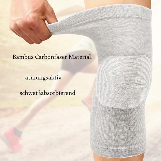 Bamboe Kniebandage Set van 2 Stuks, Ondersteuning voor Knieën bij Sport en Training, Ideaal voor Volleyballers en Bij Artrose — afbeelding 5