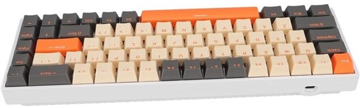 Mechanisch Toetsenbord - 68 Toetsenbord - Gaming en Typen - Hot Swappable - Compact Formaat - Wit