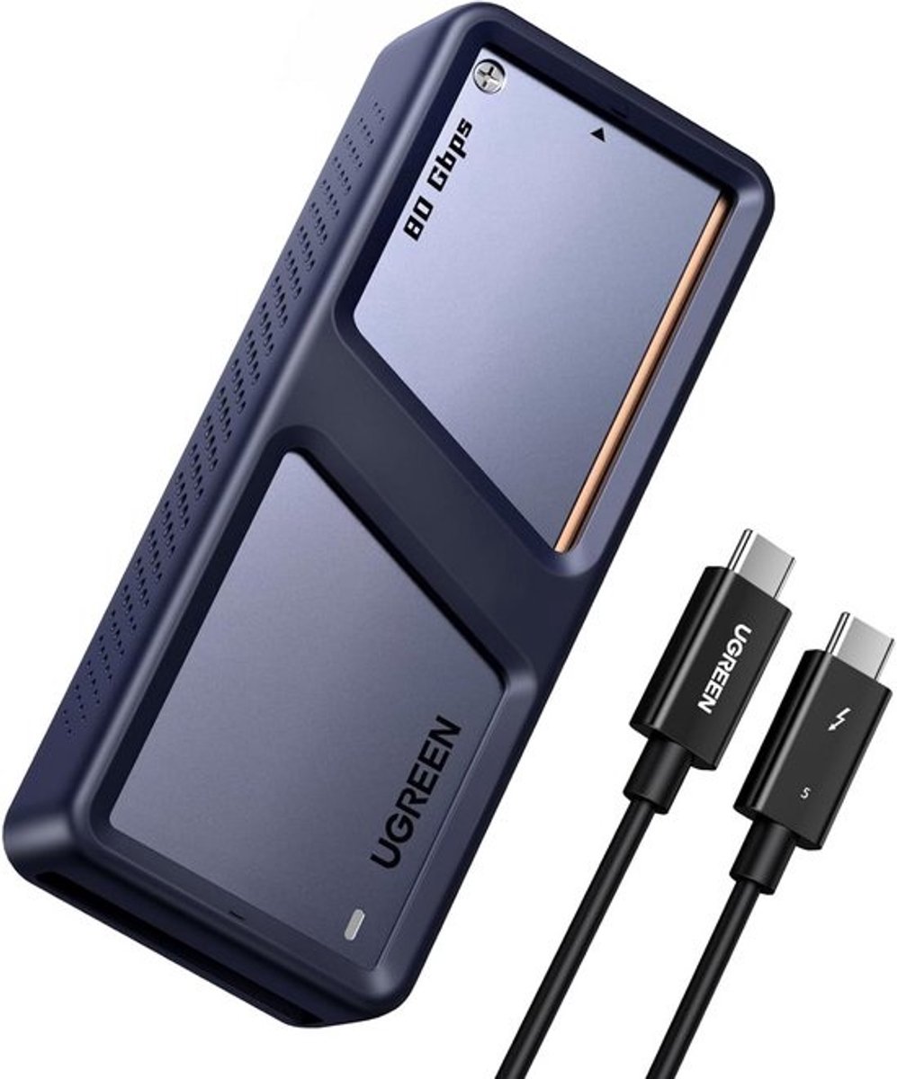 Supersnelle M.2 NVMe SSD Behuizing 80Gbps - Compatibel met Thunderbolt 5/4 en USB 4