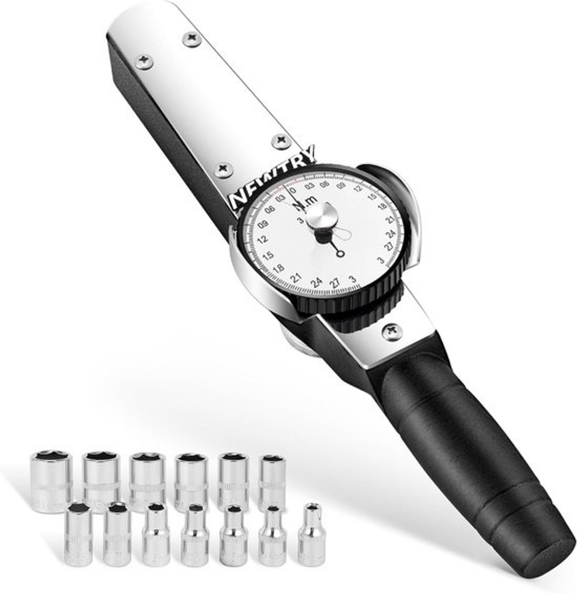 Momentsleutel - Torsi meter - Precisie meting - Digitale wijzerplaat - 0-3000Nm - Zwart