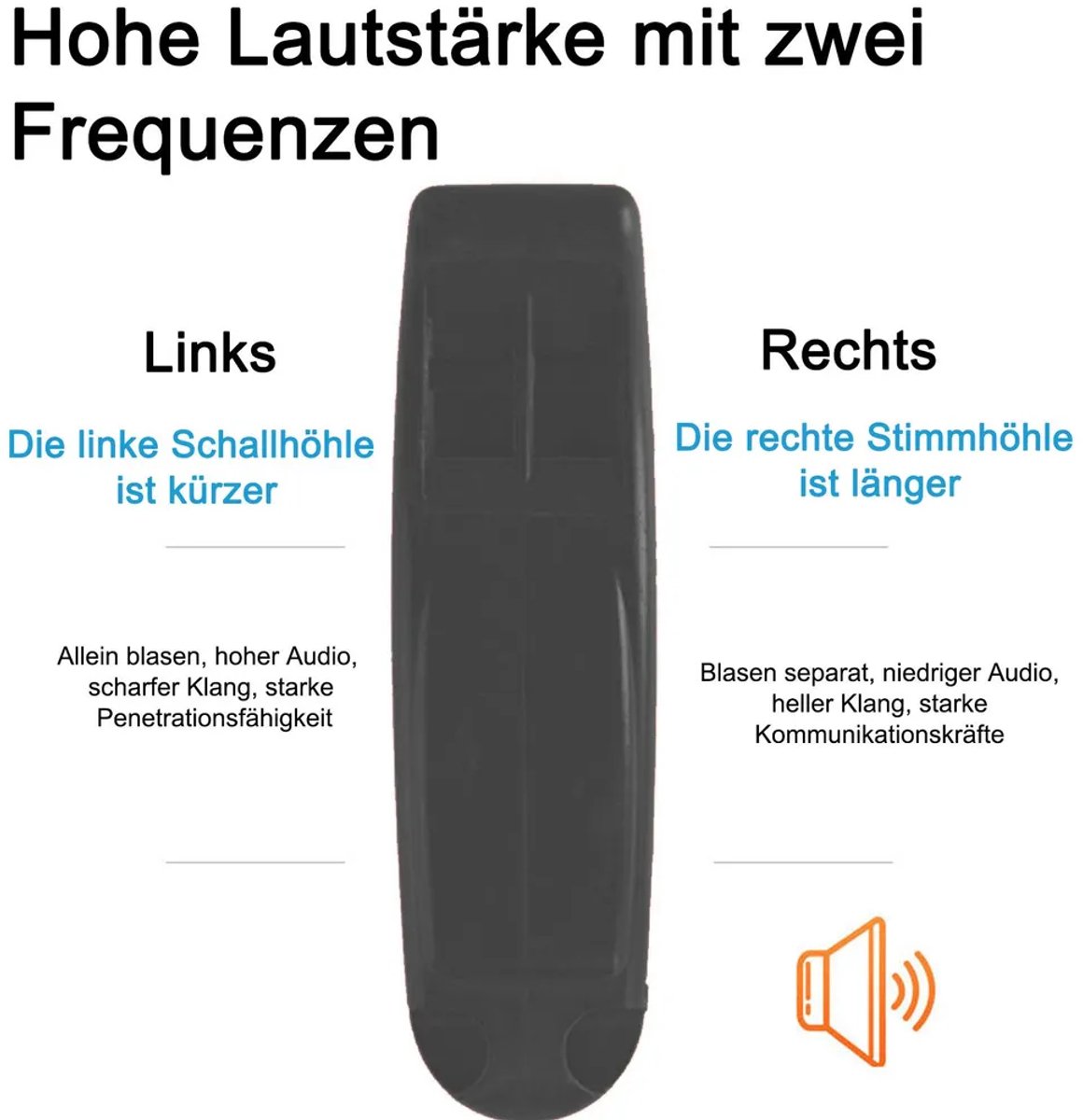 Een luid extern fluitsignaal – zwart