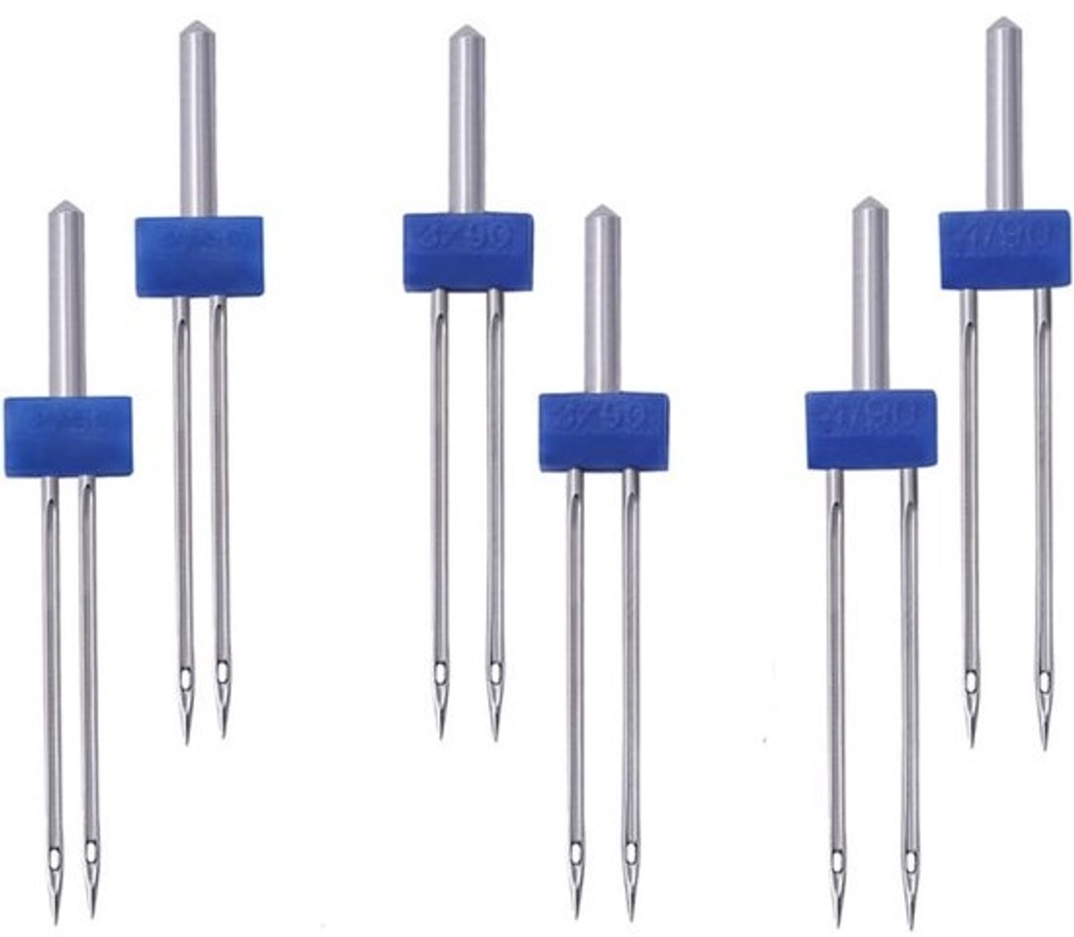 Set van 6 Dubbele Naaimachine Assortiment voor Jersey en Stretch Stoffen