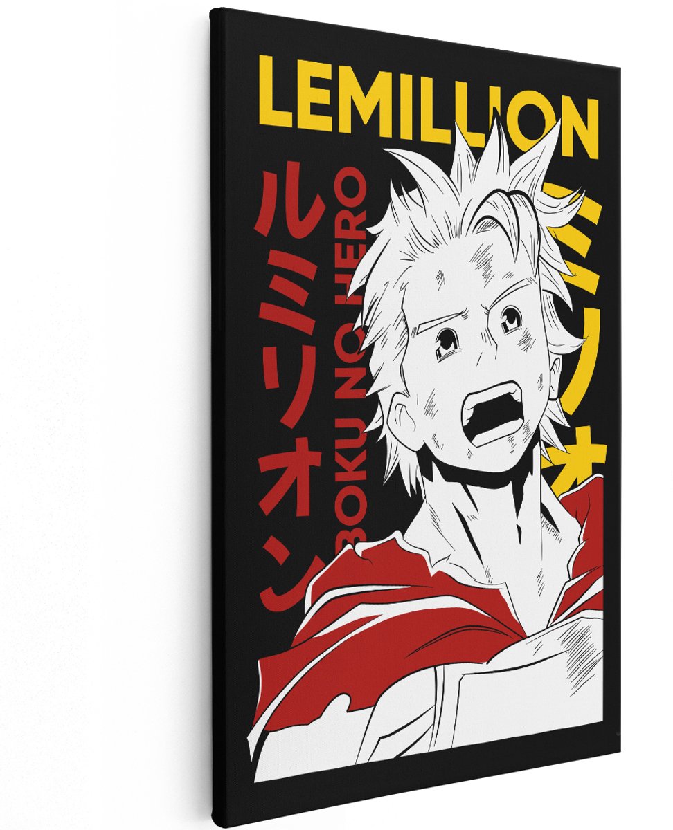 Artaza Canvas Schilderij Lemillion - 120x180 cm - Groot - Wanddecoratie Anime - Muurdecoratie Boku No Hero - Slaapkamer Jongens Decoratie
