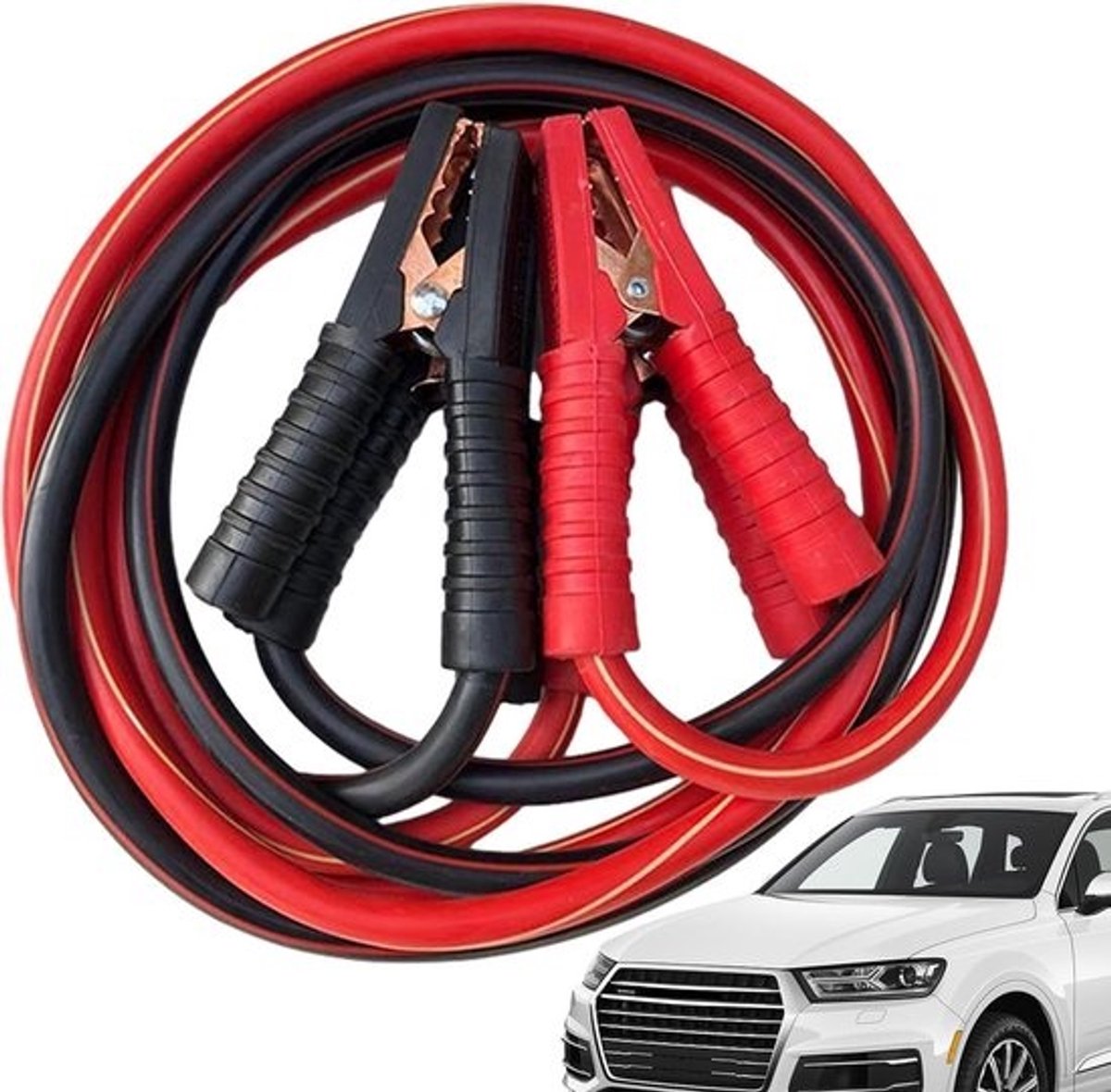 Overbruggingskabel Auto - Starthulp Kabel - Voertuig Starten - Duurzame Klemmen - 3/4 Meter - Zwart/Rood