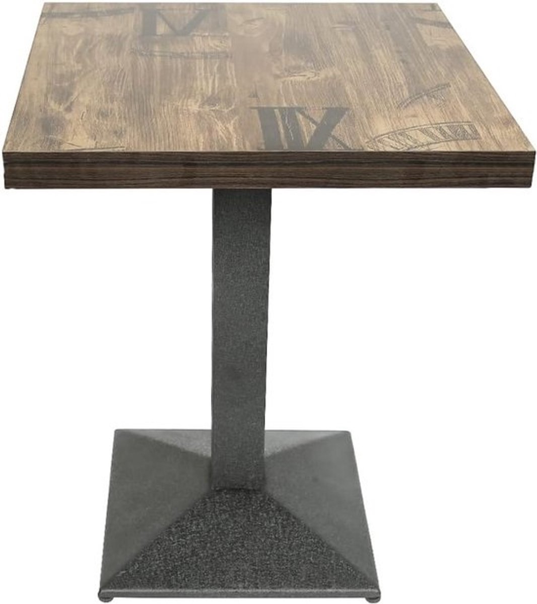 Vierkante Eettafel (60x60 cm) voor 4 Personen - Industriële Bistrotafel met IJzeren Onderstel