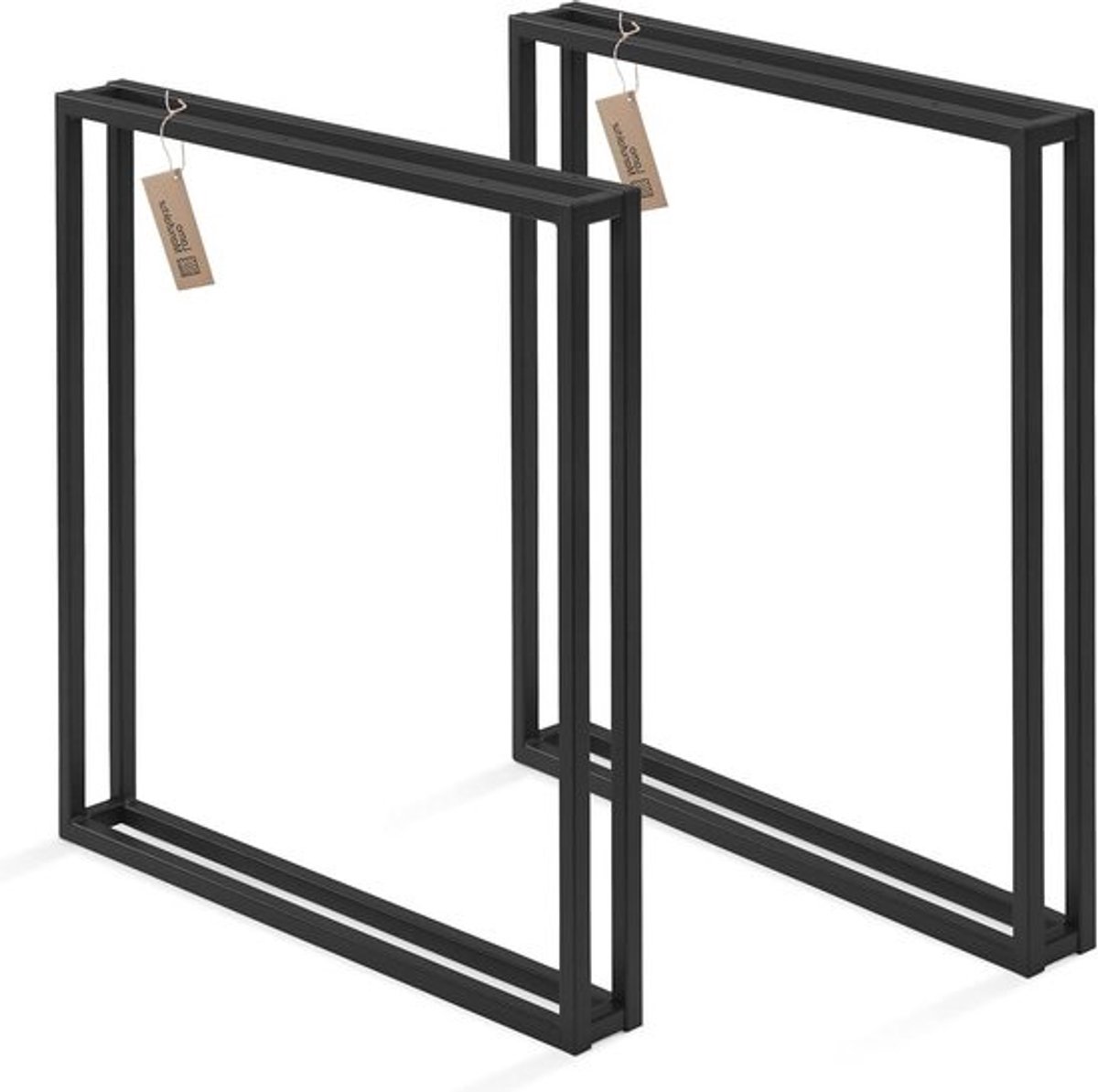 Tafelpoten Set - Bureau Frame - Meubels Maken - Dubbel Rechthoekig Frame - 70x72 cm - Zwart