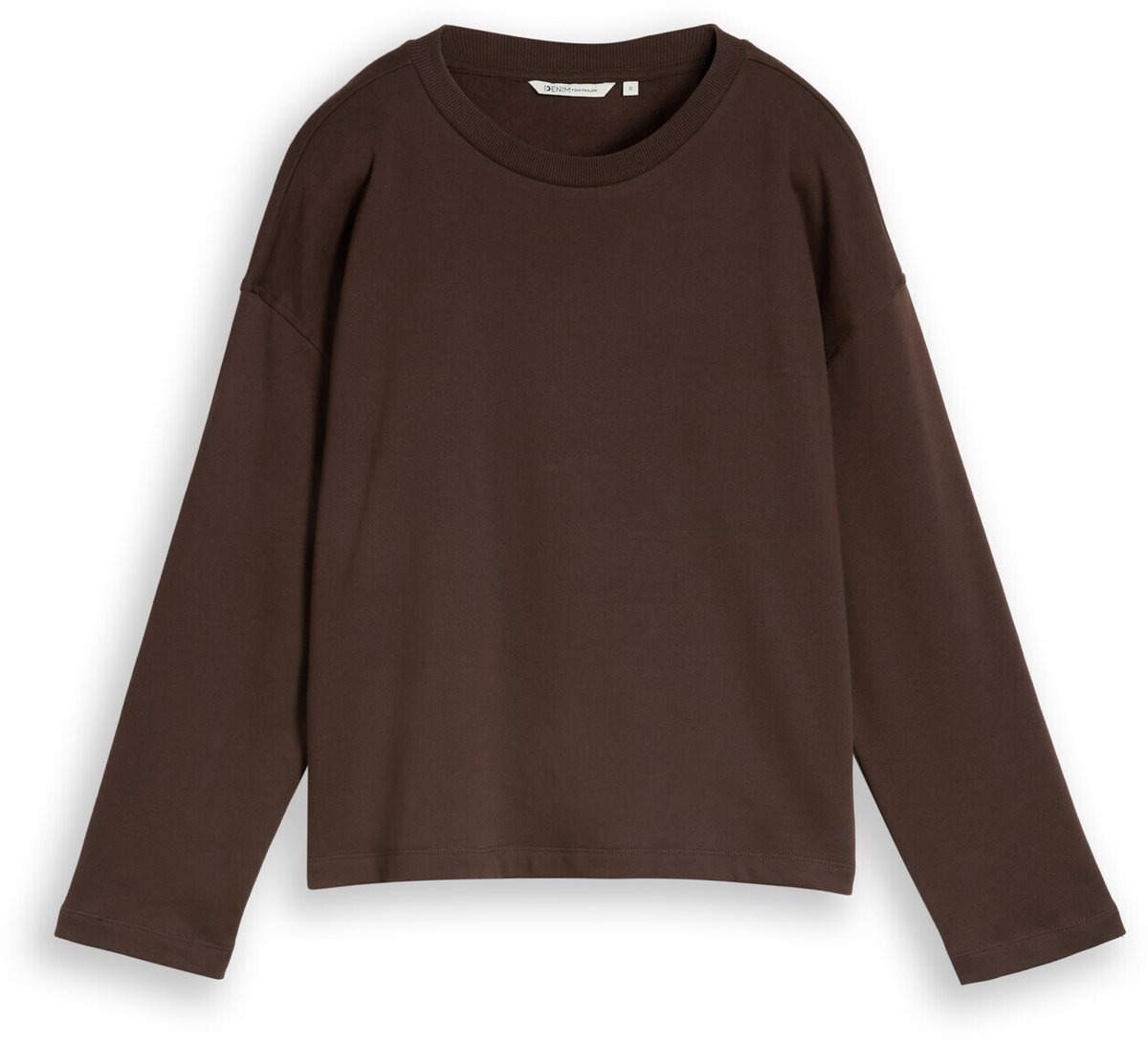 Tom Tailor Denim - Basic katoenen sweatshirt - Maat XXL - cool dark brown