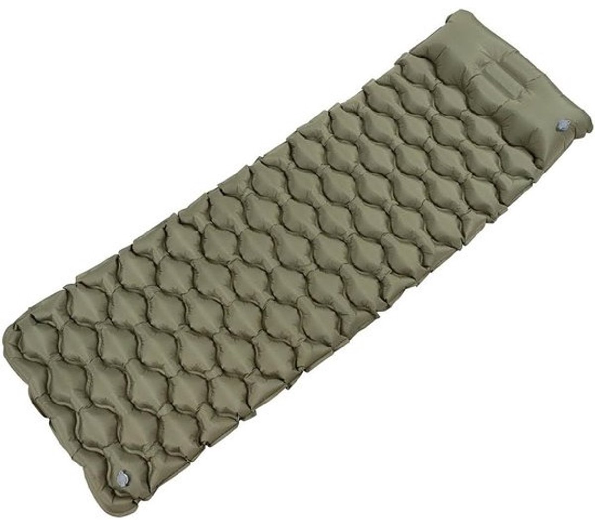 Opblaasbare Isomat - Luchtbed Kamperen - Comfortabel Slapen - Geïntegreerd Hoofdeinde - 190 x 68 cm - Olijfgroen