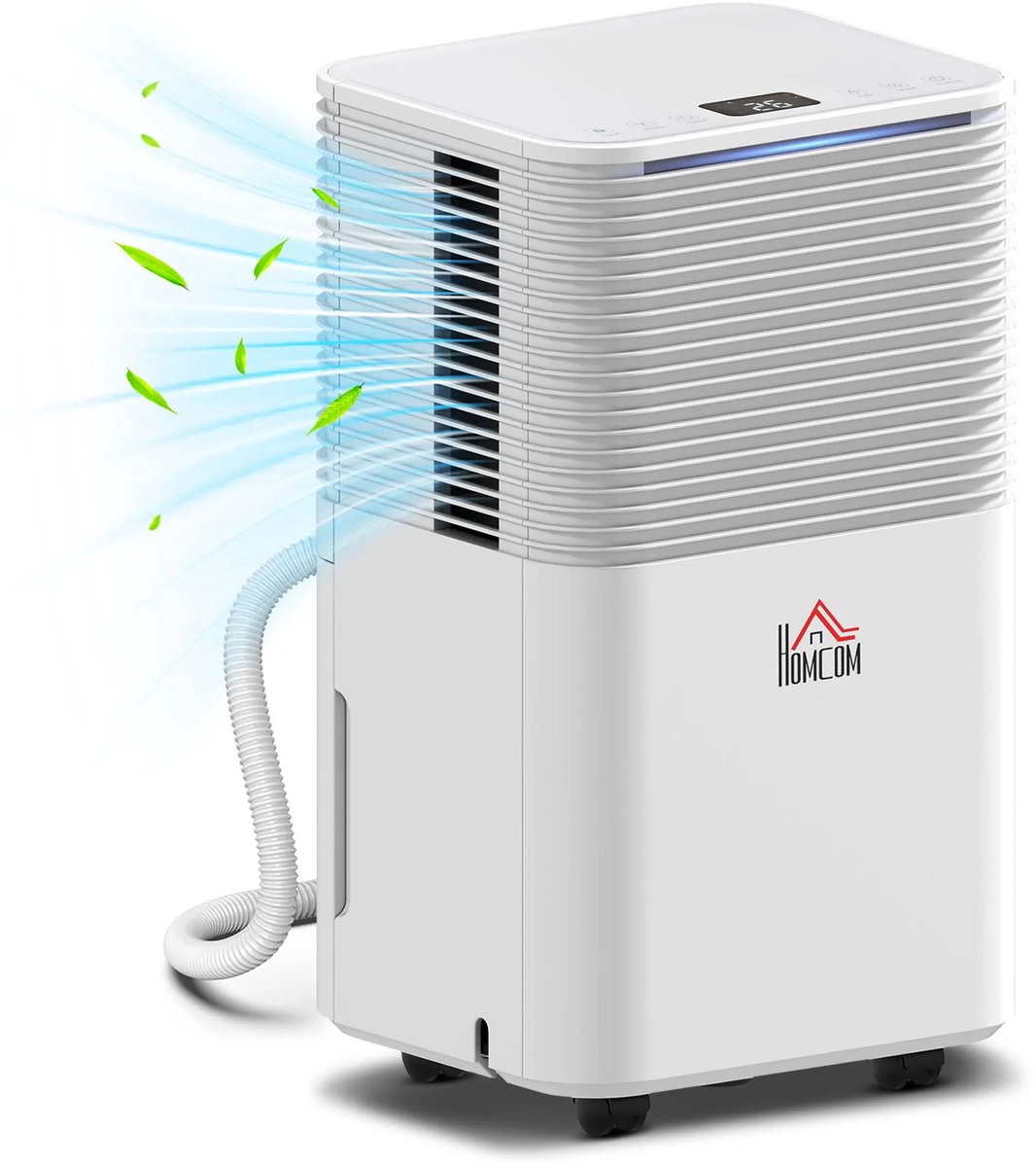 Zerova Luchtontvochtiger met WiFi - 10L/dag - 5L Watertank - Wasdroogfunctie - 24-uurs Timer en Automatische Herstart – Wit