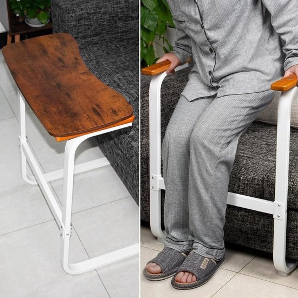 Zit-sta hulpmiddel - Sta-op hulp - Mobiliteit verbeteren - Met afneembare lade - 62 x 45 x 71 cm