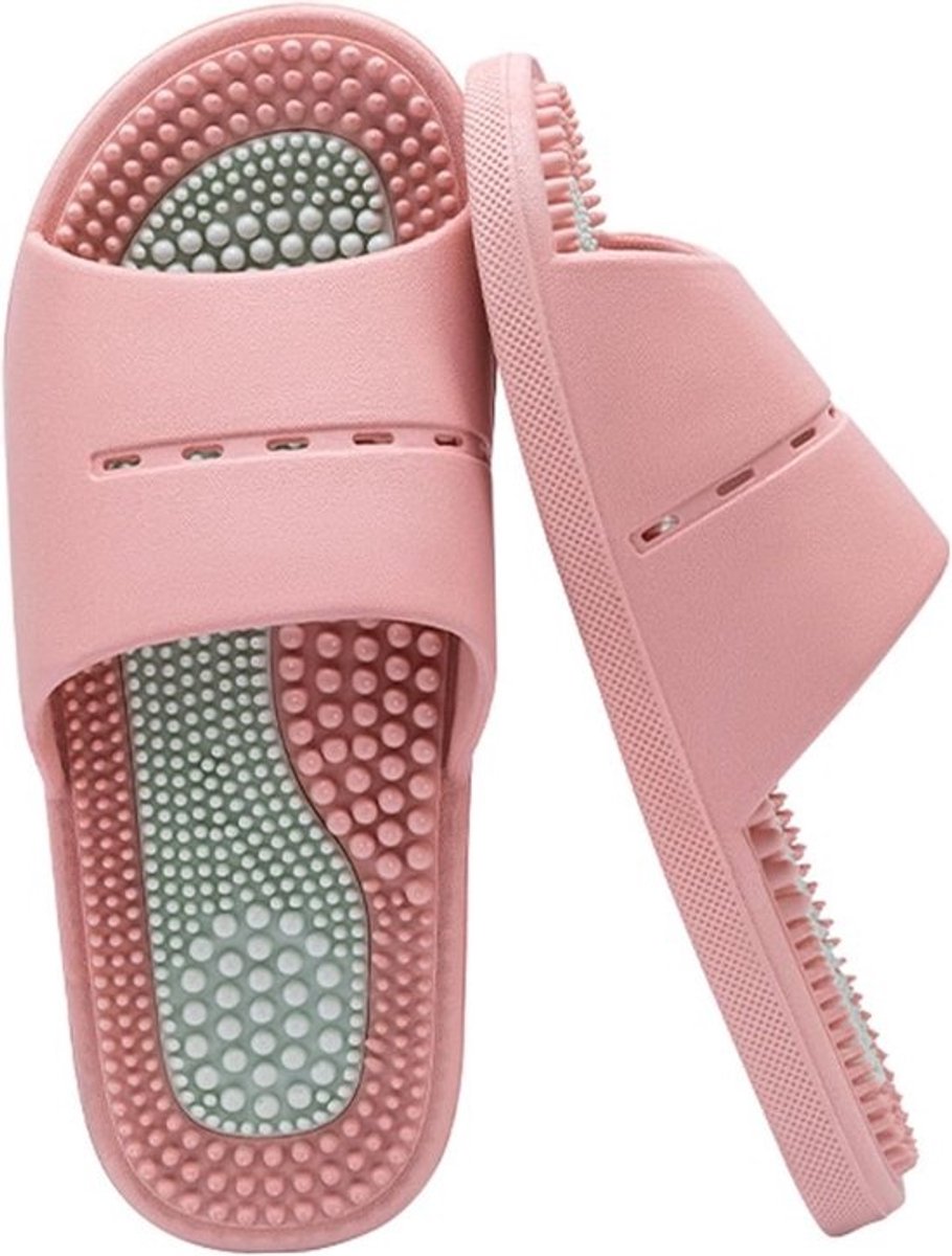 Acupressuurpantoffels Dames - Massagesandalen - Voetontspanning - Antislip Zolen - Maat 36-37 - Zwart