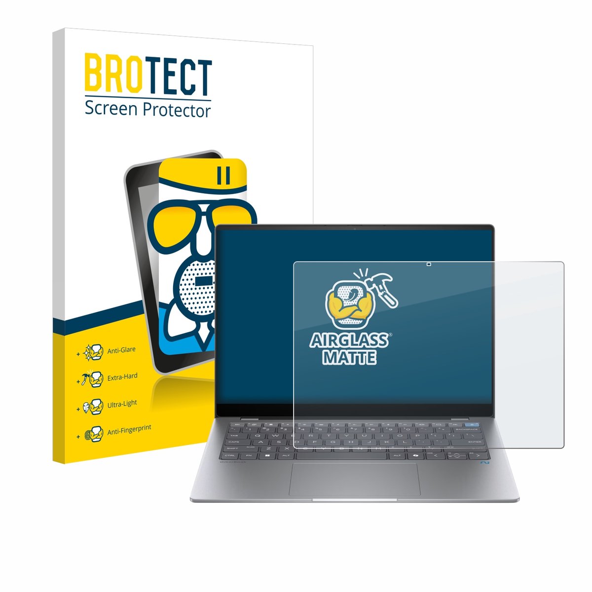 BROTECT - Screenprotector voor HP OmniBook X AI 14 - Folie Beschermfolie Beschermglas matte
