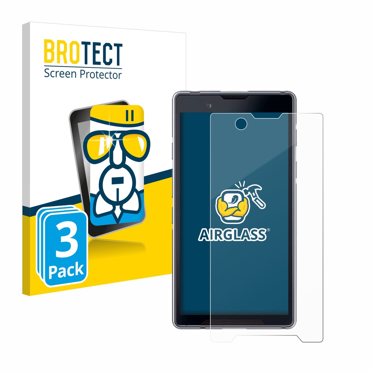 Screenprotector 3 Stuks voor Bittium Tough Mobile 2 Beschermglas transparant