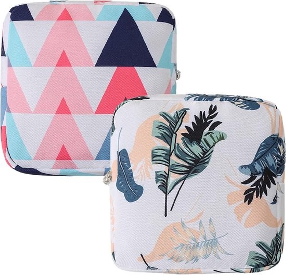 Set van 2 Mini Make-up Tassen - Compacte Cosmeticabuidels voor Reizen en Portemonnee