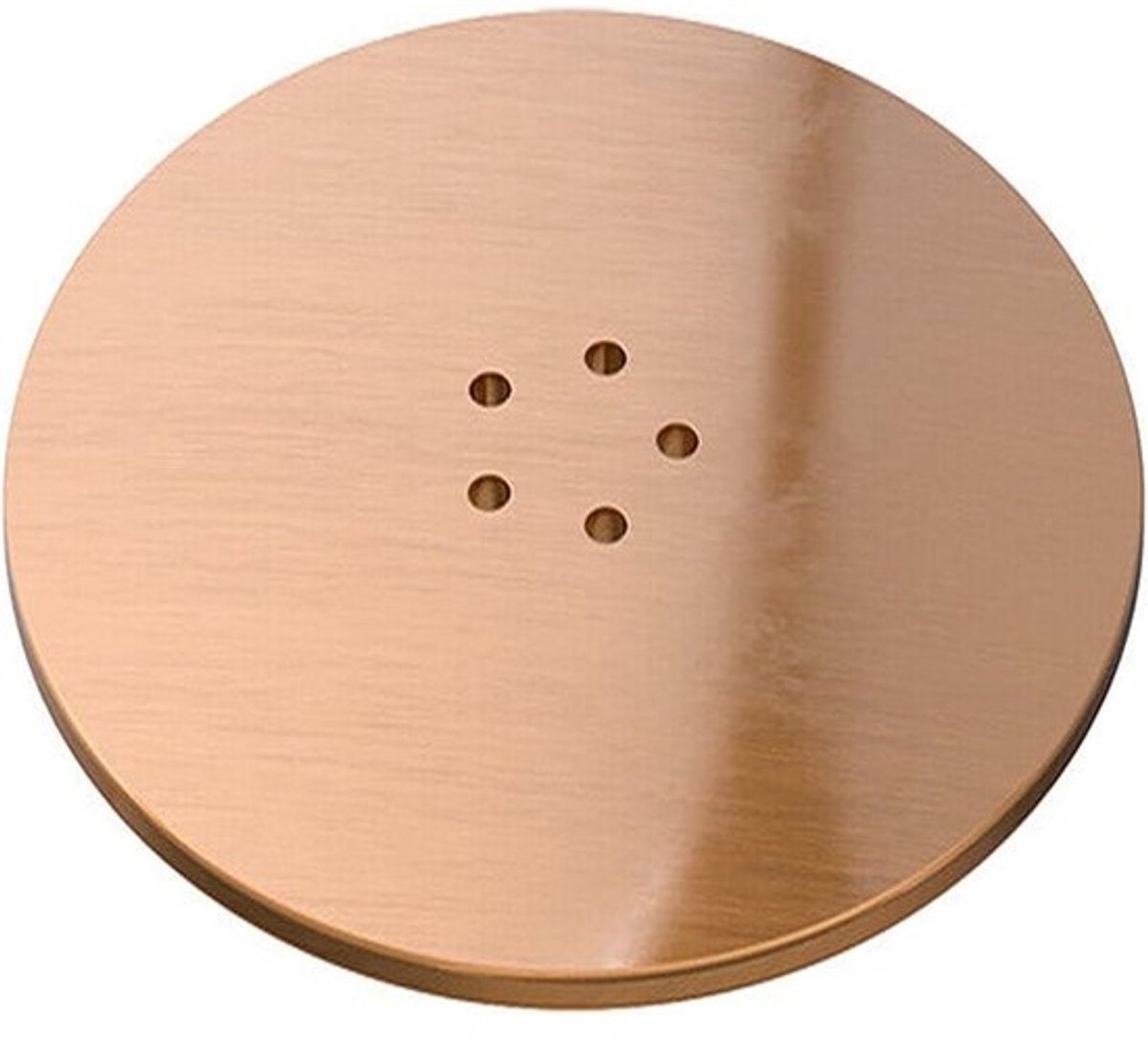 Luxe Afdekplaat Doucheput 110mm voor 90mm Afvoer – Geborsteld Koper Afwerking