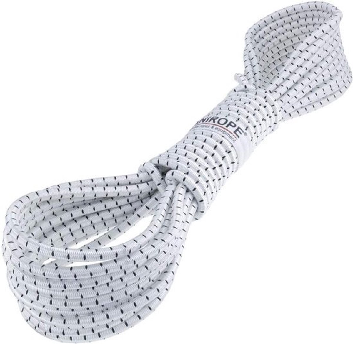 Rubberen touw - Spanband elastisch koord - Zeil bevestigen - Hoge breukkracht polyester - 50 meter 8mm - Wit