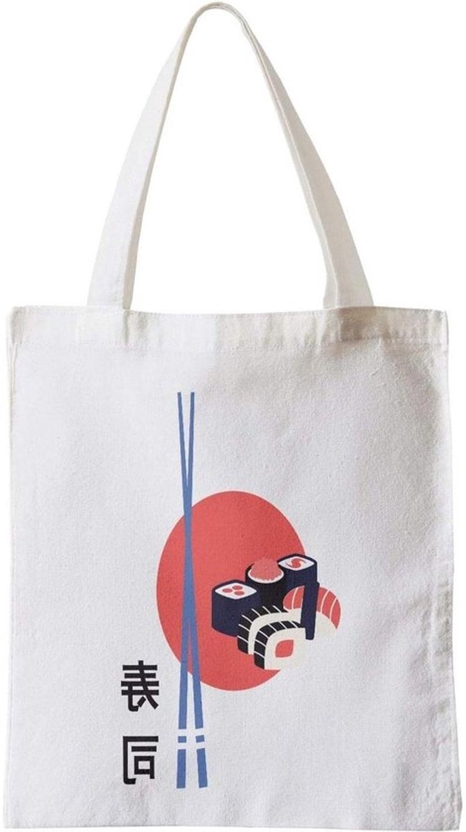 Canvas Shopper Tas - Boodschappentas Strandtas - Boodschappen Doen - Hoge Kwaliteit Stof - 45 x 42 x 40 cm