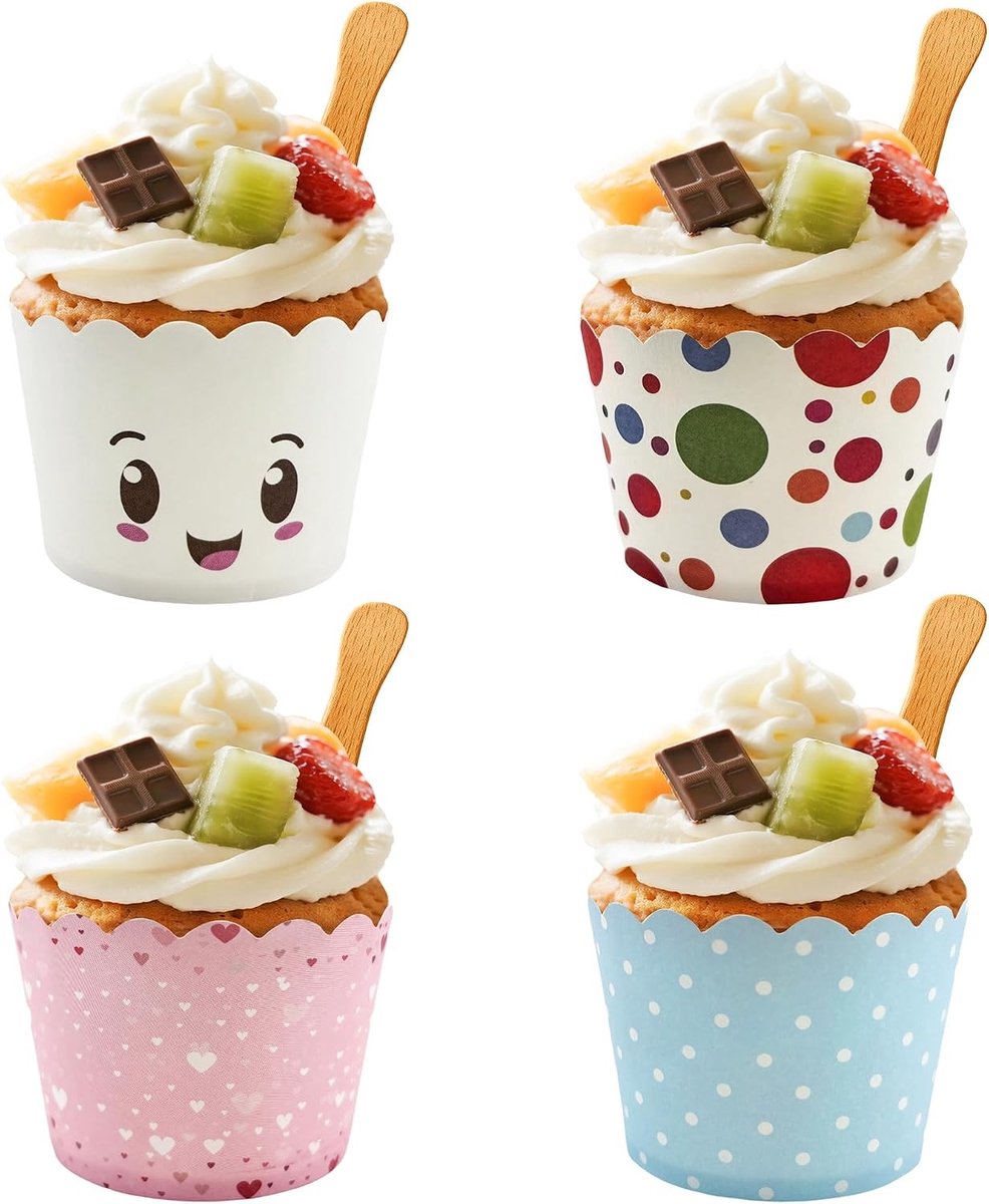 Papieren Muffinvormen - 200 Stuks voor Cupcakes en Mini Muffins, Perfect voor Kinderen en Feestjes