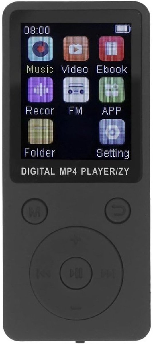 Draagbare Muziekspeler - MP3 speler - Entertainment en Leren - Bluetooth 5.0 HiFi - 1.8 Inch Scherm - Zwart