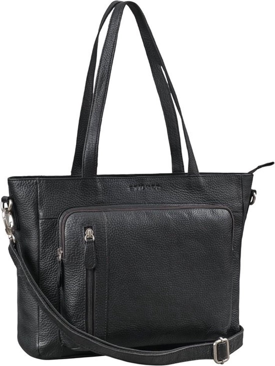 Grote Leren Dames Tas 3-in-1 Vintage Shopper Schoudertas voor Laptop