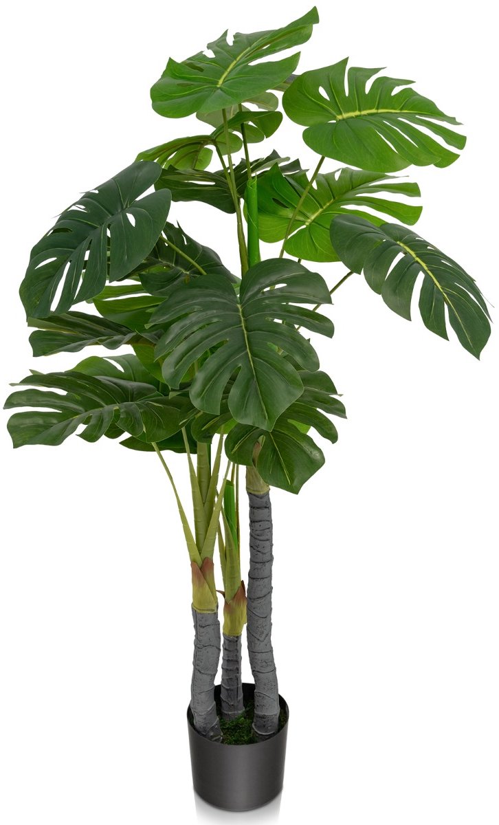SureDeal® - Kunstplant - Kunstmatige Boom - Grote Bladeren Cement - Binnen - Buiten - 16,5x14,5 cm - Groen