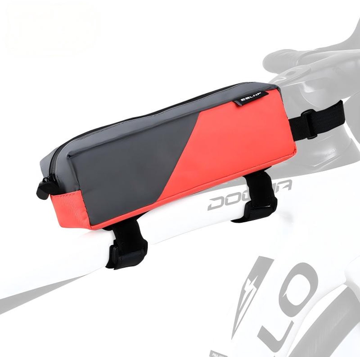 Frametas voor de fiets – Waterdicht – 22,5 x 6 x 5,5 cm – Snelle bevestiging – Geschikt voor lange ritten – Grijs