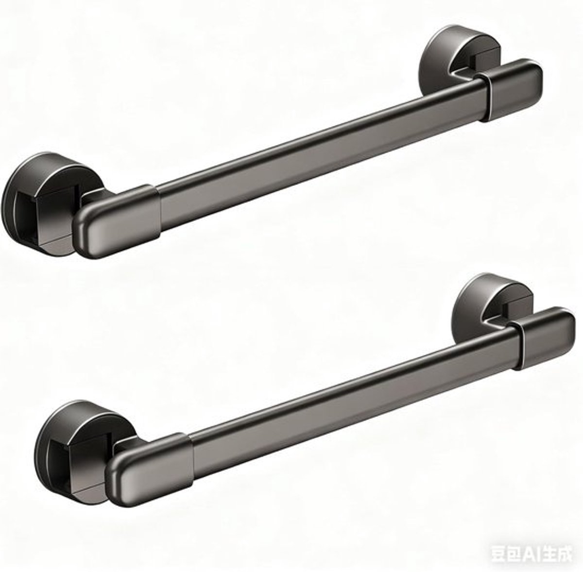 Zuignap Greep - Douche Steun - Veilige Badkamer - Gereedschapsvrij Montage - 30cm Lengte - Grijs