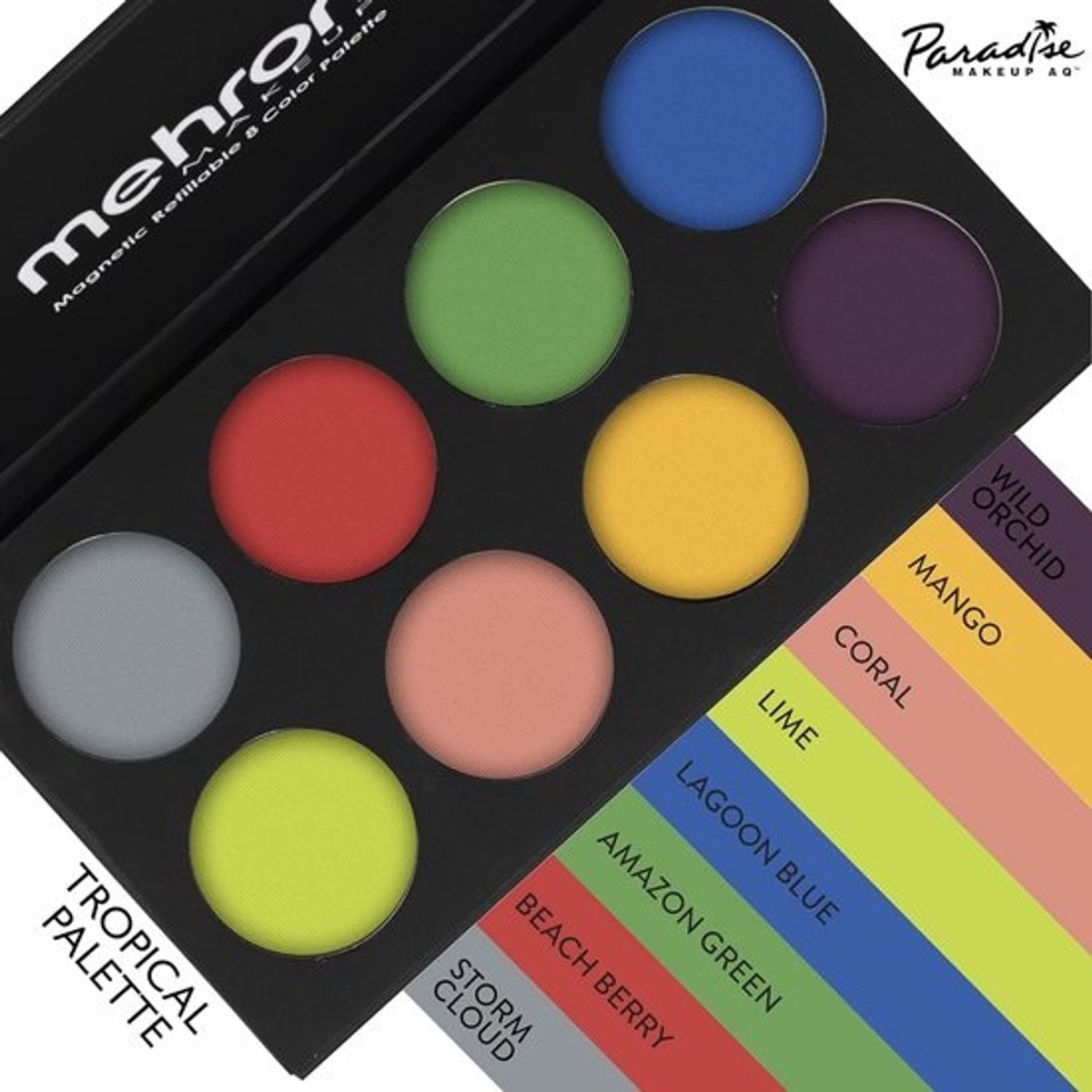 8-kleuren Makeup Palet - Tropical Kleuren voor Creatieve Make-up