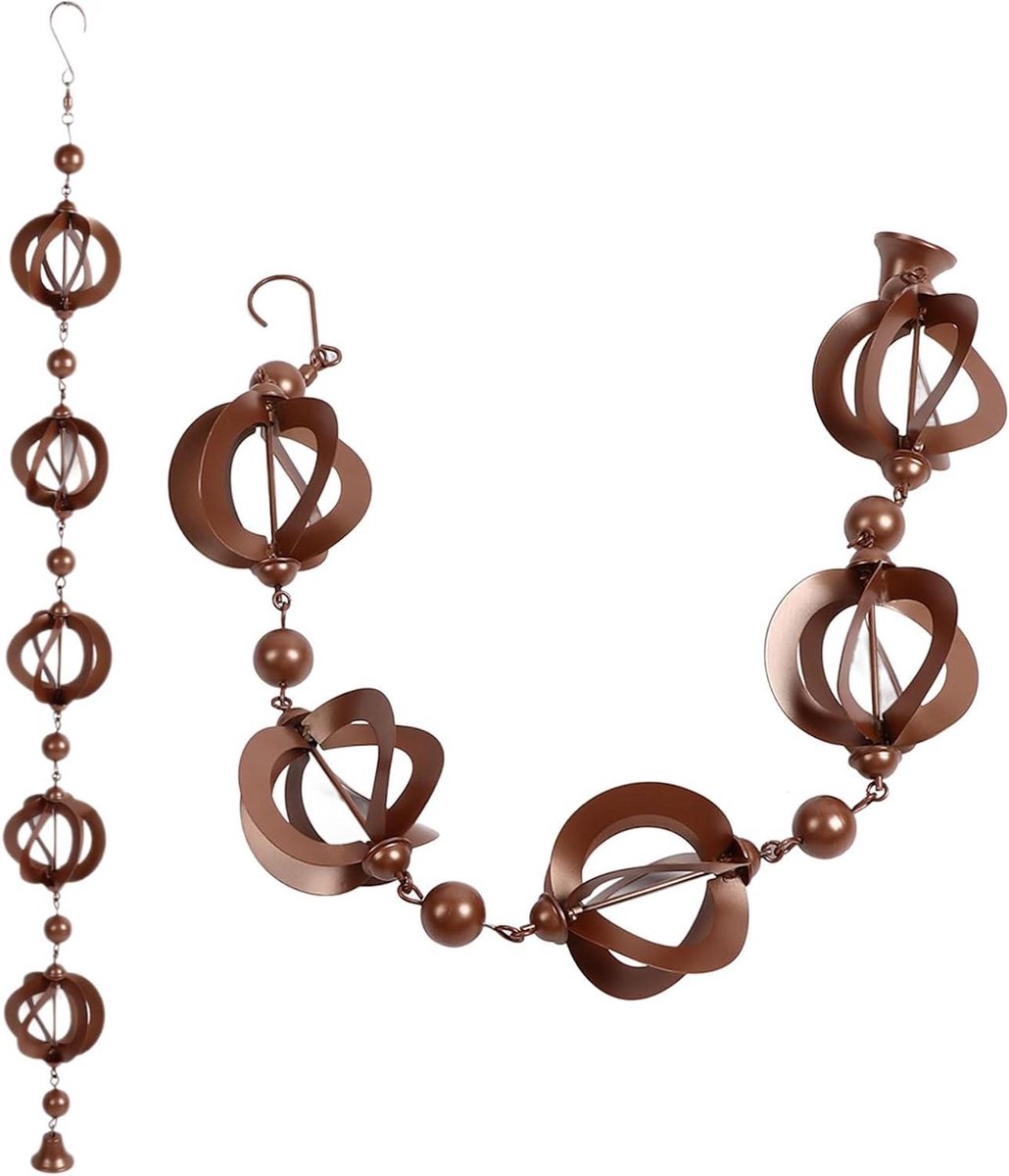 Regenketting - IJzeren Ketting - Tuin Decoratie - Draaiend Hol Ontwerp - 108 cm - Metaal