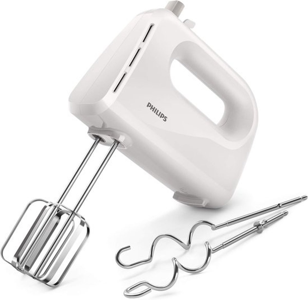 Handmixer Wit - Keukenmixer - Bakken en Koken - Kegelvormige gardes - 300 Watt - Wit