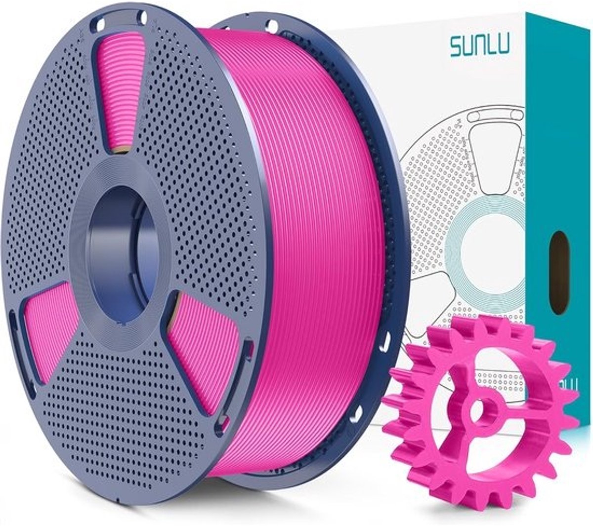 PLA+ 2.0 Filament 1,75 mm voor 3D-printer, Sterk en Robuust, 1KG Magenta
