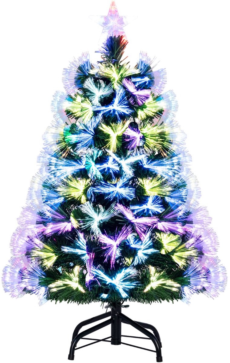 SureDeal® - Kerstbom - Kunstmatige Kerstboom Glasvezel - Takken Voorzien Ster - Groen