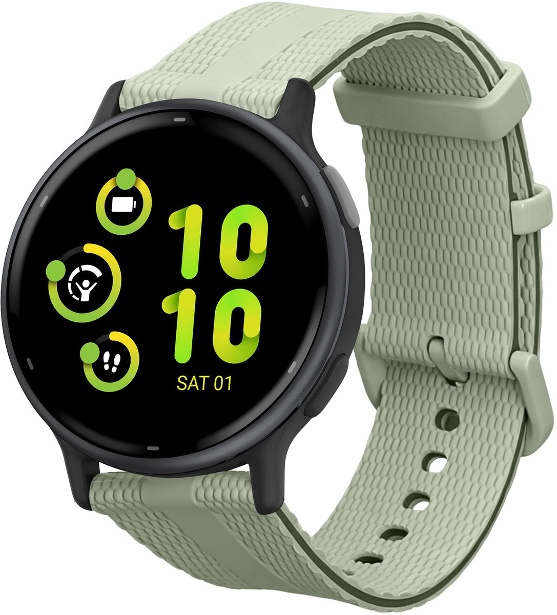 kwmobile horlogebandje geschikt voor Garmin Venu Sq 2 Music /Sq 2 / Vivoactive 6/Vivoactive 5 polsband - Smartwatch bandje van TPU - Activity tracker horloge band in pastelgroen
