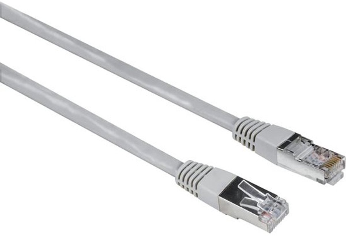 CAT5e Netwerkkabel 1,5 m - Gecombineerd - 1 Gbit/s - F/UTP - RJ45 - Ethernet - Internetkabel - Stekker op Stekker - Grijs