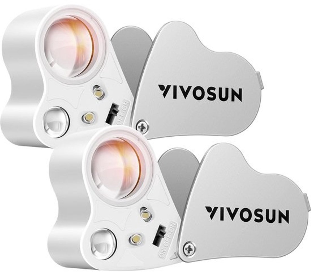 Vergrootglas met LED - Loep Juwelier - Details Bekijken - Dubbele Lenzen - 30x en 60x - Zilver