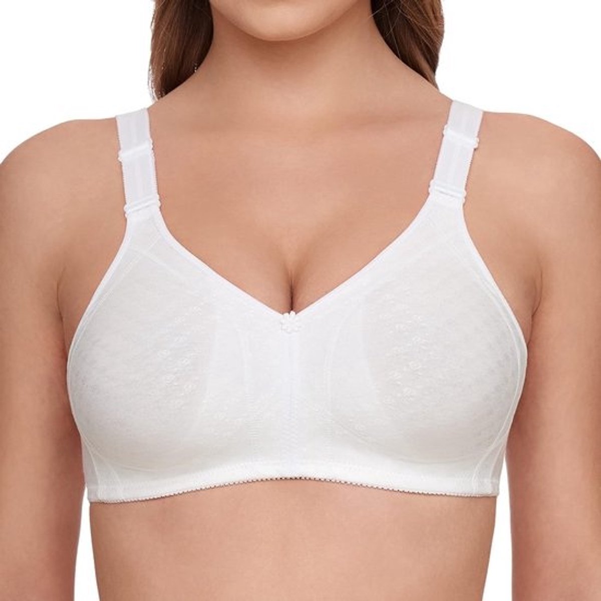 Klassieke Longline Beha met Bloemenkant - Brede Bandjes