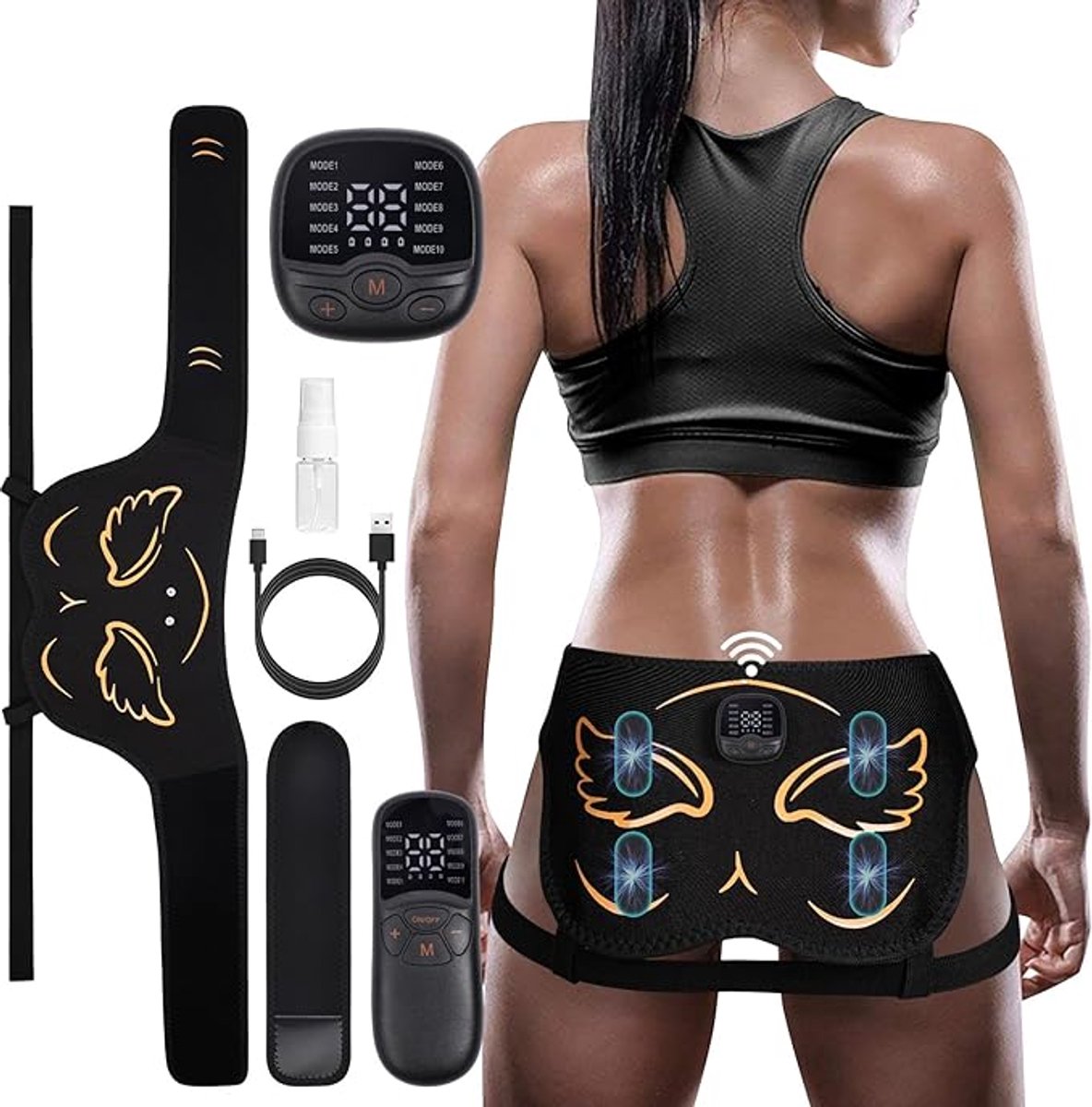 EMS Billenversteviger Draadloos – Elektrische Heuptrainer voor Billen | Spieropbouw & Toning | Slimme Body Sculpting | Vrouwen & Mannen