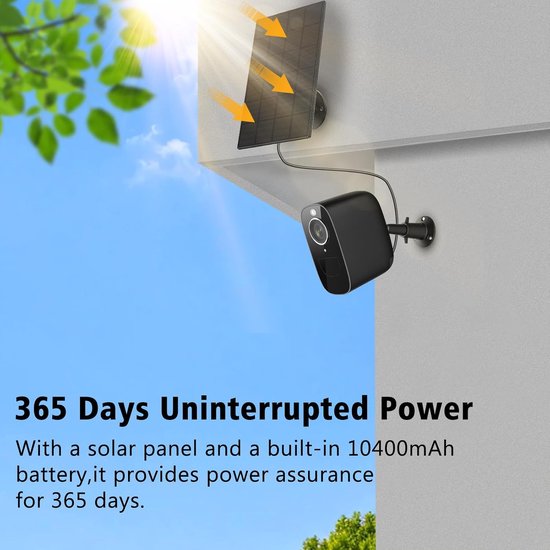 4G Bewakingscamera - Zonnecamera Buiten - Locatie Bewaken - Zonder Internet - 4 MP - Zwart — afbeelding 4