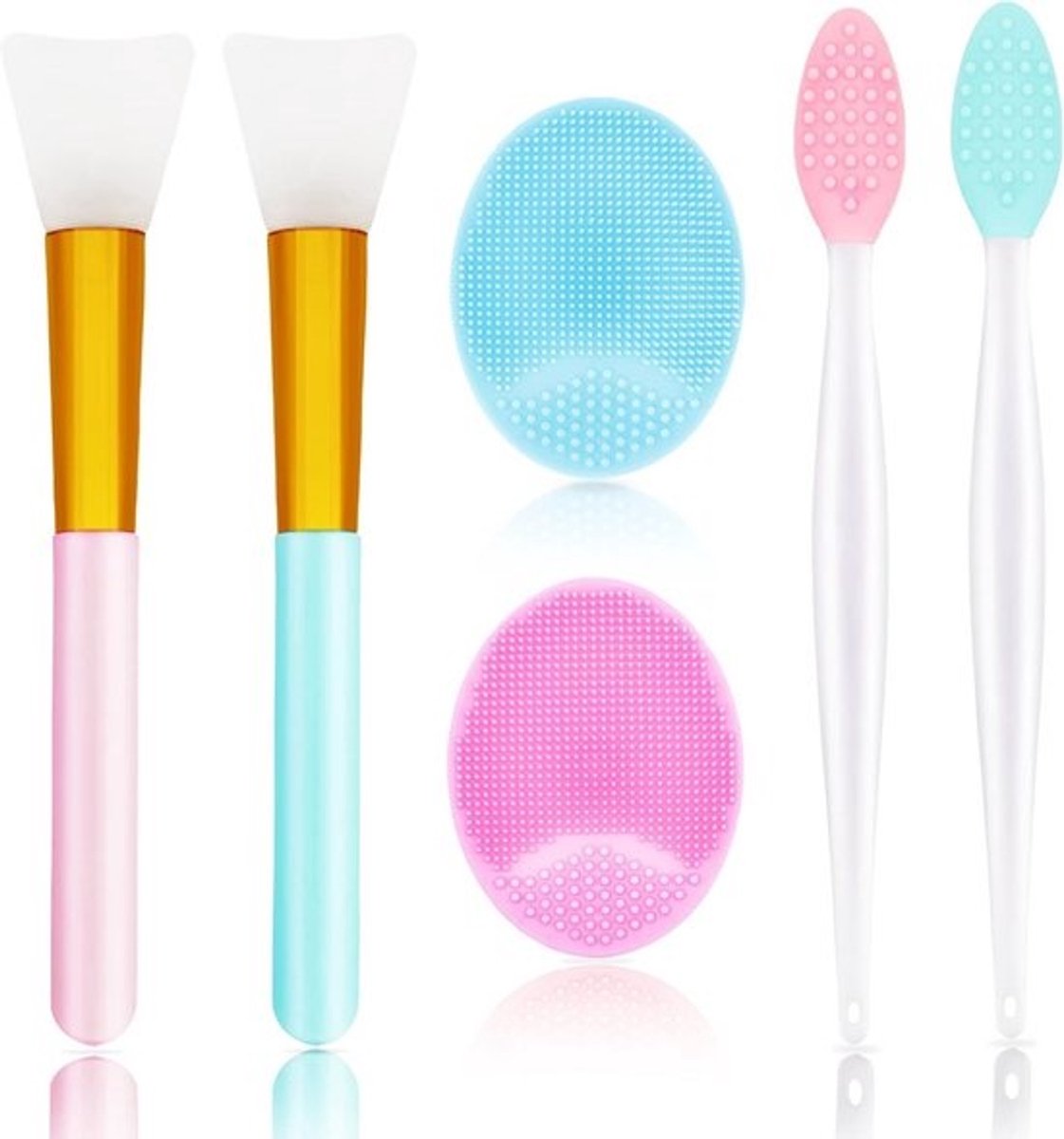 Gezichtsreinigingsborstel Set: Siliconen Scrubbers voor Gezicht, Lippen en Exfoliatie
