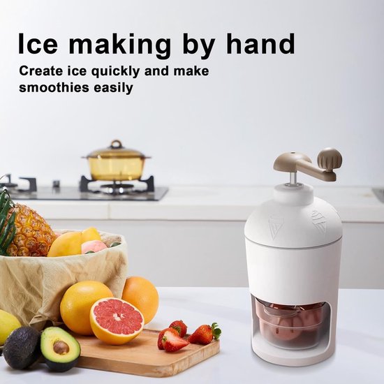 Ijs Maalmachine - Crushed Ice Machine - Slushies Maken - Huishoudelijke Keuken Tool - 1 Stuks - Wit — afbeelding 3