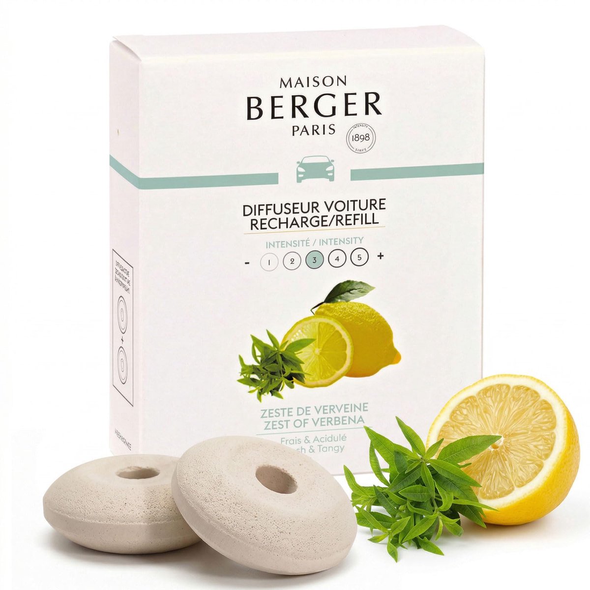 SnelShoppen - Autodiffuserset Geur Stimulerende Citroenverbena - 200ml Navulling voor Auto - Verfrissende Geur - Ideaal voor Reizen en Dagelijks Gebru