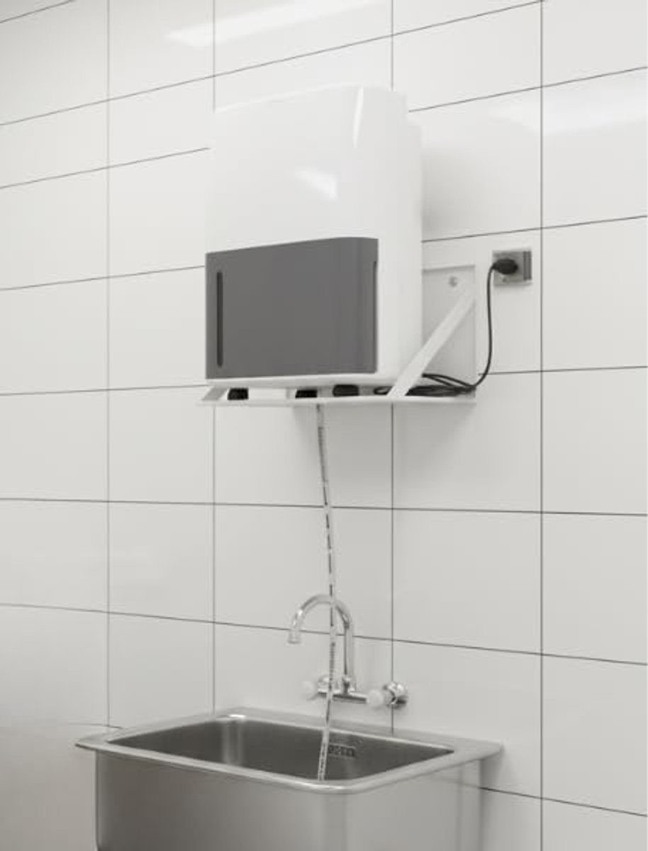 SnelShoppen - Dehumidifier Wandbeugel voor Ontvochtigers tot 20kg - Robuust Metaal - Makkelijk te Monteren - Inclusief Afvoeropening - 260x415x300mm