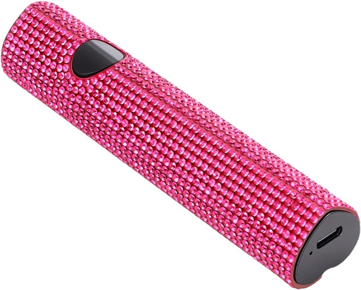Draagbare Nagellamp - Gelnagellamp Oplader - Snelle Gel Uitharding - Draadloos Oplaadbaar - Compact Ontwerp - Rozerood Strass