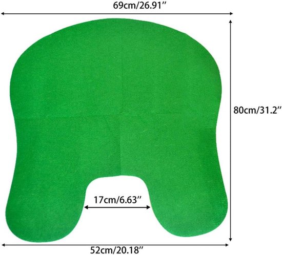 Golf Oefenmat - Golf Trainingsmat - Golf Techniek Verbeteren - Antislip Rubberen Onderkant - 15 x 43 cm - Groen van GOLF — afbeelding 4