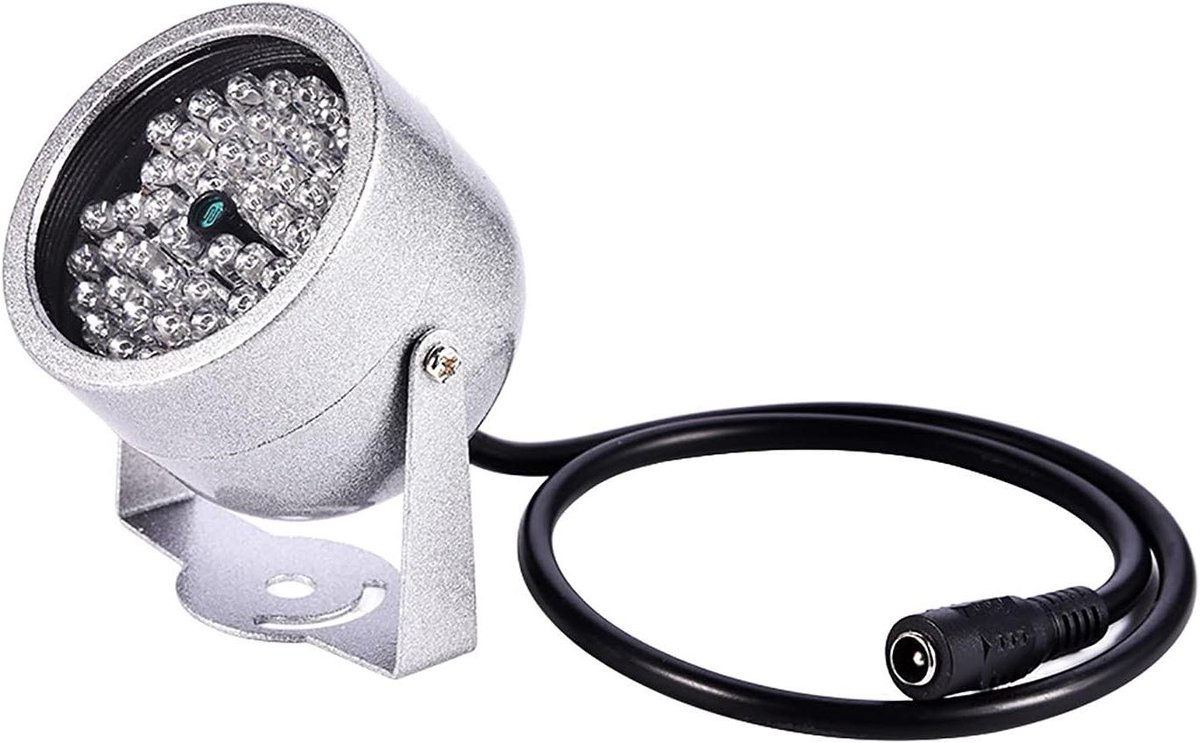 LED IR-verlichting - Nachtzichtlicht - Beveiligingscamera - Waterdicht - 48 LED - Zilver