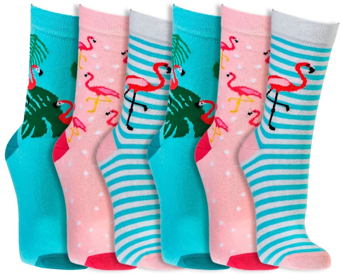 Voordeelpakket kwaliteit herensokken 43-46 | nette herensokken | 6 paar | blauw assortiment | thema: verschillende printjes