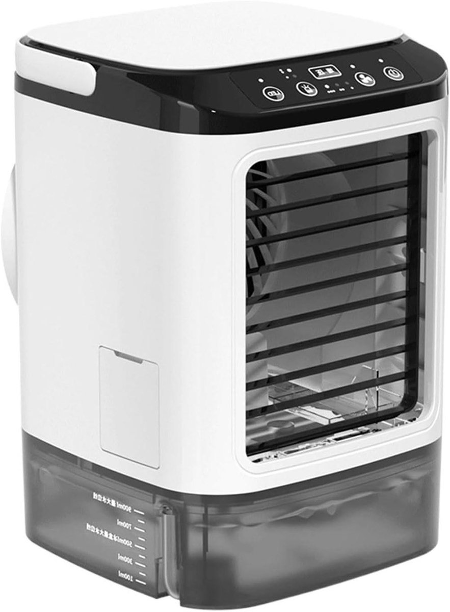 Draagbare Ventilator - Mini Luchtkoeler - Persoonlijke Koeling - Met Spray Functie - 28.5H cm - Wit